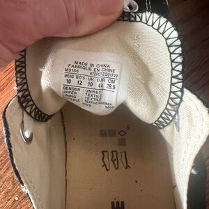 Black converse size 10 men